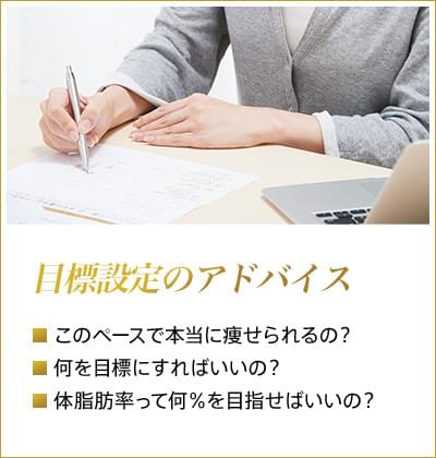 目標設定のアドバイス このペースで本当に痩せられるの? 何を目標にすればいいの? 体脂肪率って何%を目指せばいいの?