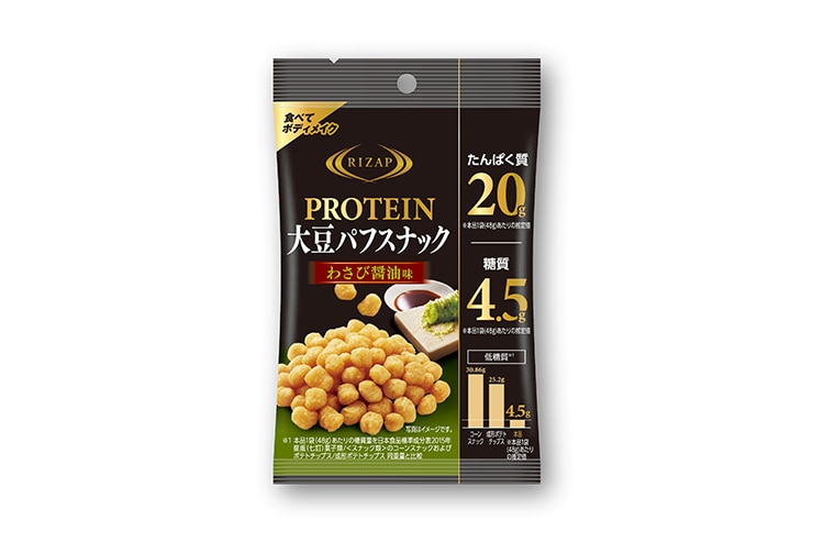 プロテイン大豆パフスナック20 わさび醤油味（8袋入）