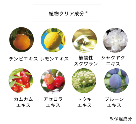 14種類の植物クリア成分※3
