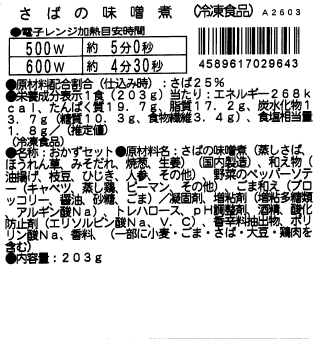 成分表