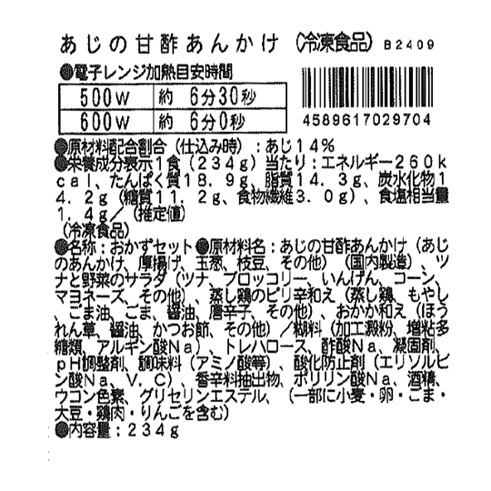 成分表
