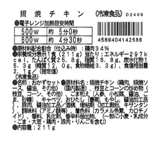 成分表