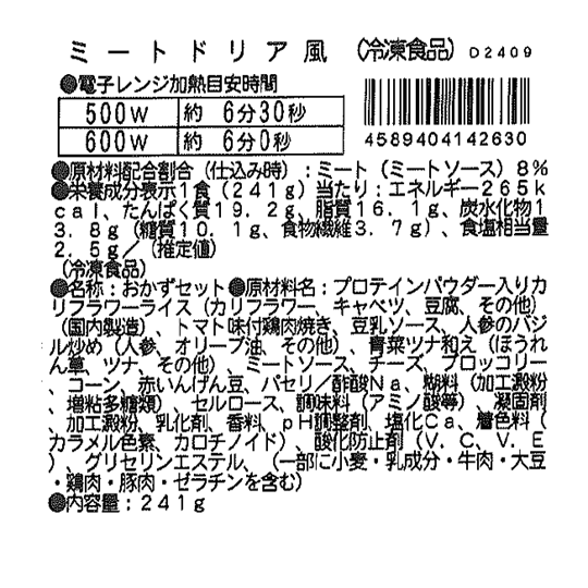 成分表