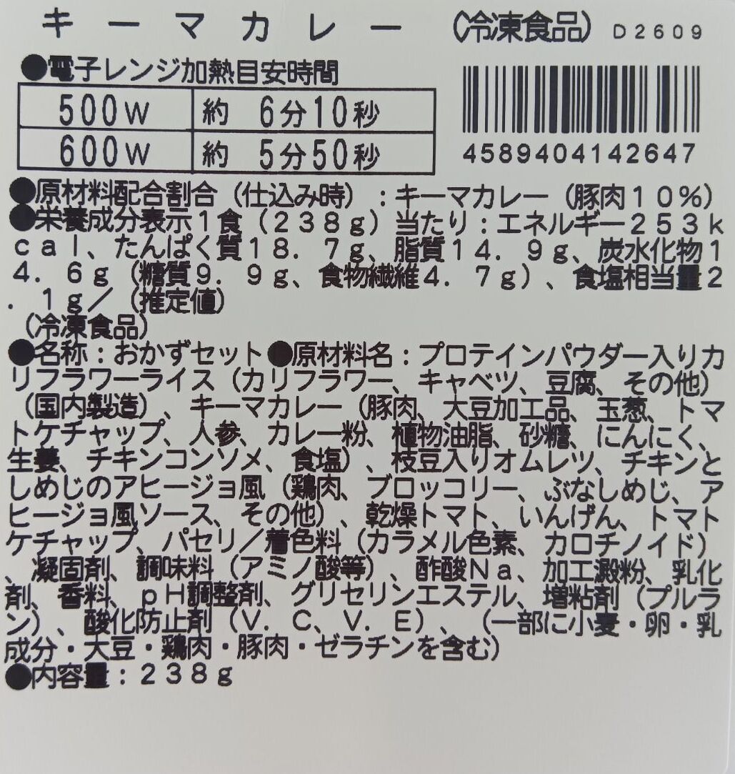 成分表